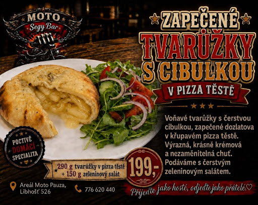 Zapečené tvarůžky s cibulkou v pizza těstě